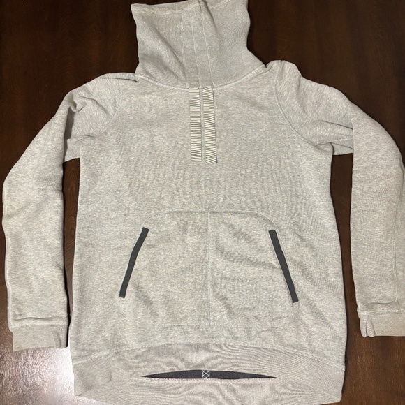 Lululemon Avenue Pullover Sweater Heathered Light Grey / Soot Light 8 - Picture 1 of 5